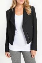  Leather Detail Jacket