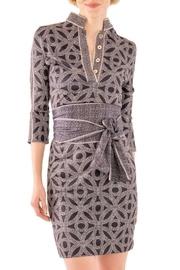  Mandarin 3/4 Sleeve Dress - Hooplah