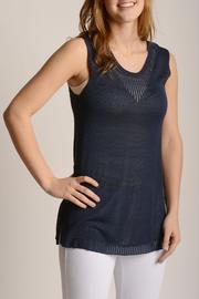  Sleeveless Navy Sweater