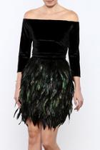  Velvet Feather Dress