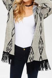  Plus Fringe Cardigan