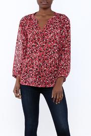  Red Marble Blouse