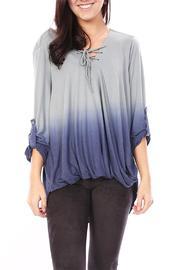  Ombre Lace Up Top
