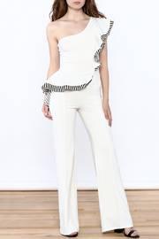  White Ruffle Jumpsuit