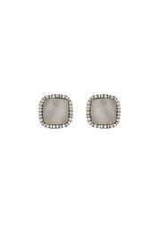  Pave Gunmetal Studs