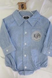  Monogrammed Oxford One-piece
