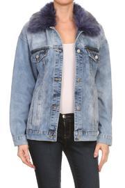  Navy Faux Jacket