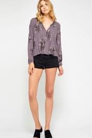  Floral Purple Blouse