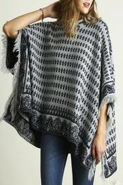  Hooded Fringe Poncho