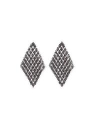  Gunmetal Crystal Earring