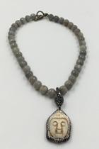  Labradorite-beads Crystal-buddha Necklace