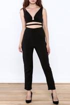  Black Buckle Jumpsuit