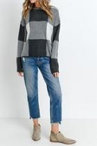  Checkered Sweater Top