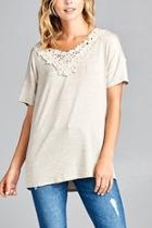  Lace Neck Tee