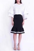  Black Ruffle Skirt