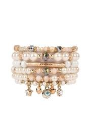  Stackable-pearl Charm Bracelet