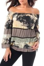  Mosaic Shoulder Top