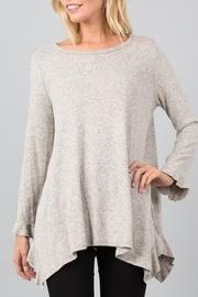  Handkerchief Ruffle Sweater
