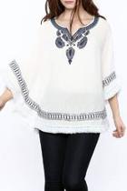  Paisley Embroidered Poncho