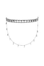 Etched Beaded Layered Choker
