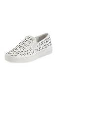  White Perforated Leather Sneakers