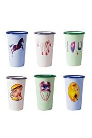  Enamel 6 Glasses