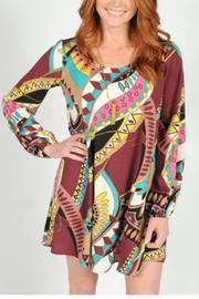 Geometric V-neck Dress
