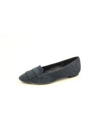  Navy Suede Flat
