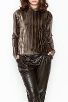  Pleated Velvet Top