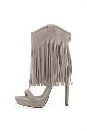  Grey Fringe Heels