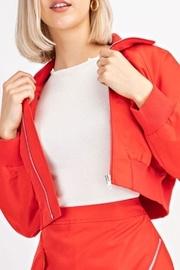  Red Cropped Bomber