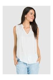  Grommet Tie Blouse