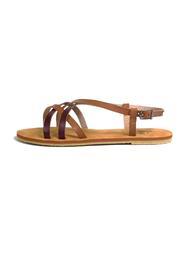 Brown Crisscross Sandals