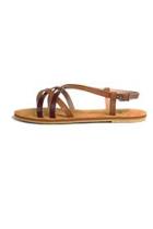  Brown Crisscross Sandals