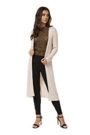  Ribbed Full-length Cardigan