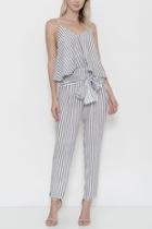  Striped Pant Cami Set