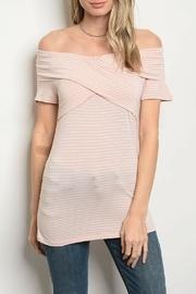  Peach Striped Top