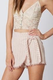  Stripe Frayed Skort