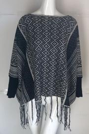  Fringe Tribal-print Poncho