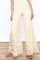  Ivory Lace Palazzo Pants