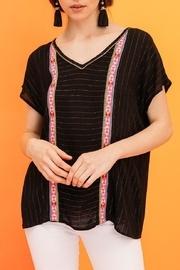  Metallic Pinstripe Top