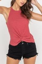  Knot-twisted-front Tank Top