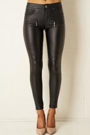 Black-wax Zip Trousers