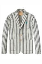  Striped Cotton Blazer