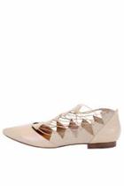  Nude Elastic Flat