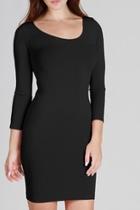  3/4-sleeve Seamless Dress