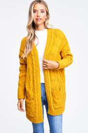  Chenille Chunky Cable Knit Cardigan