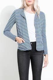  Striped Knit Blazer