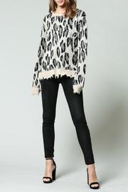  Distressed Animal Print Sweater