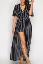  Striped Romper Maxi